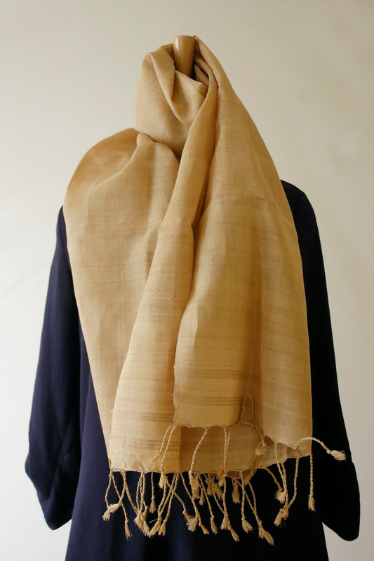 Hundred Percent Handwoven Muga Silk / Golden Silk Stole from Assam