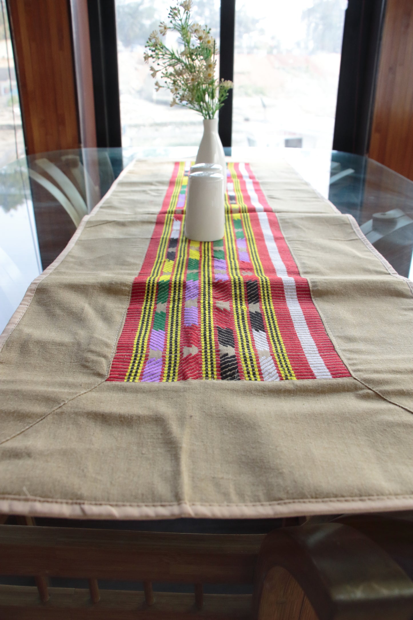 Handloom Muga Silk Table Runner
