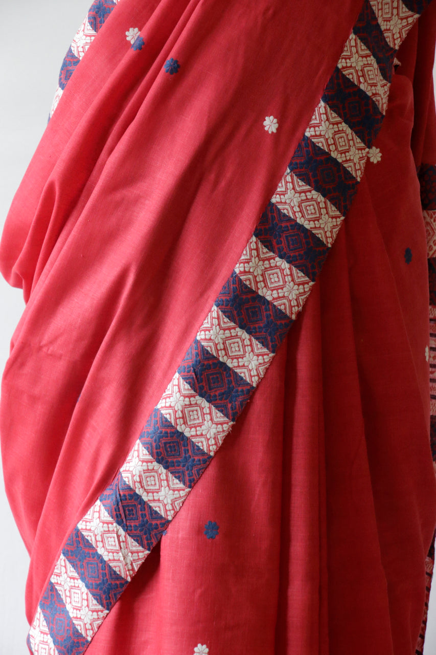 Handloom Cotton By Eri Silk Saree