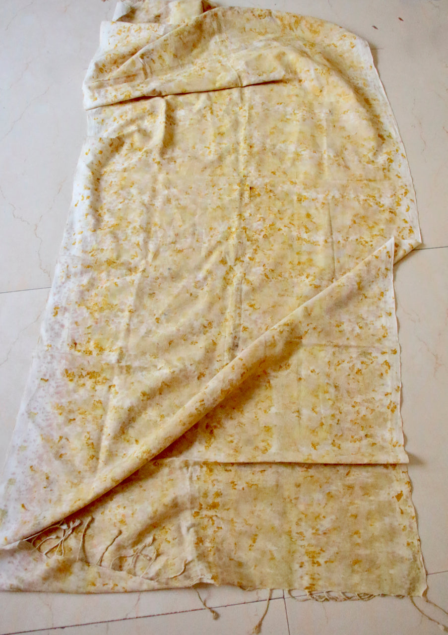 Eco Printed  Stole / Dupatta in Handwoven Cotton