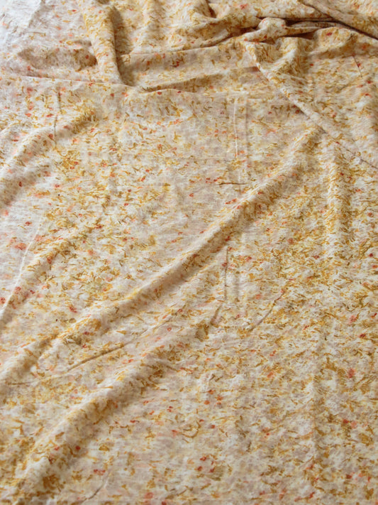 Eco Print Handwoven Hundred percent cotton fabric / yardage - width 45"