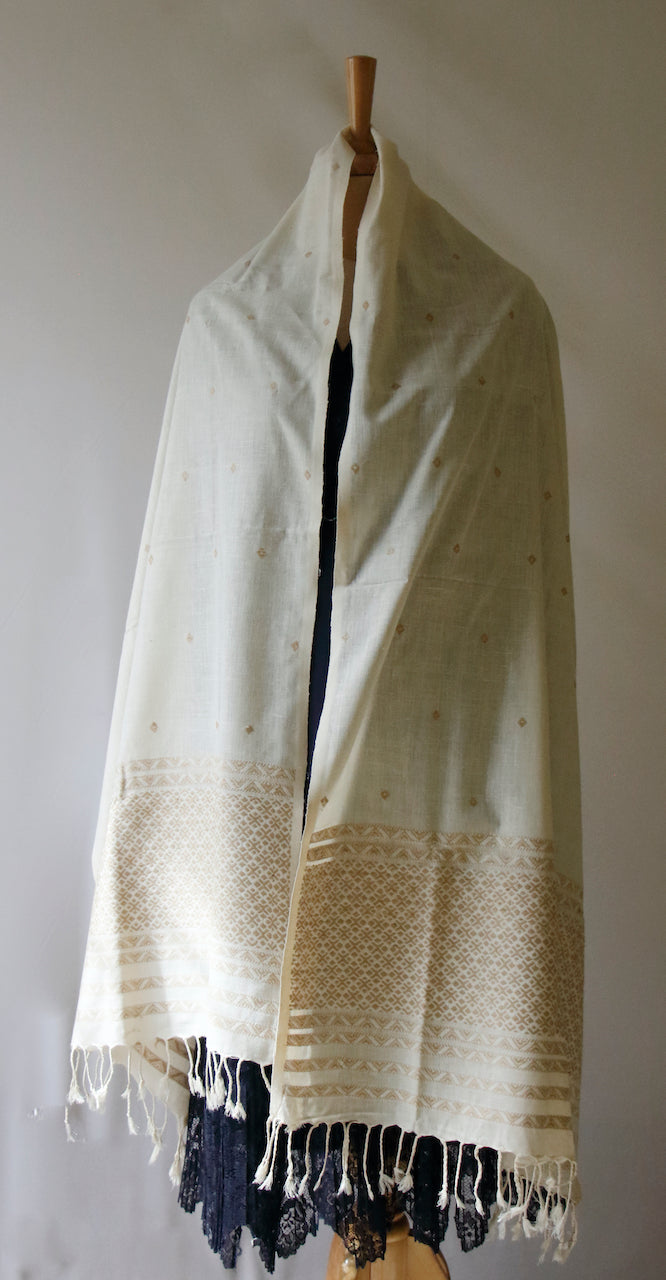 Handmade eri silk top stole for unisex