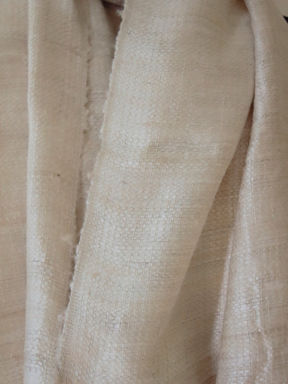 Eri Silk Fibre Scarf / Stole in natural colour from Assam