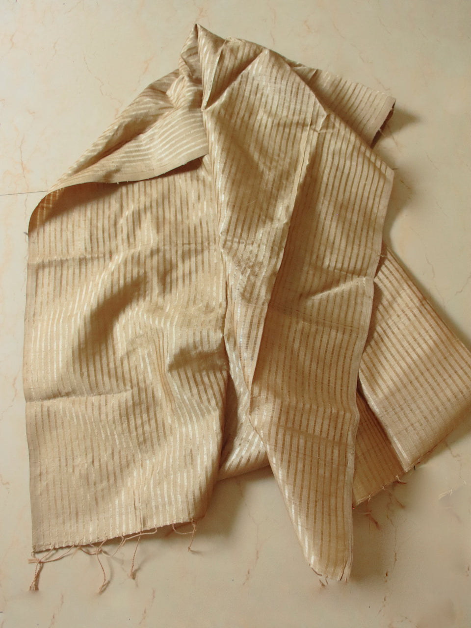 Muga Silk Scarf / Stole in Stripe