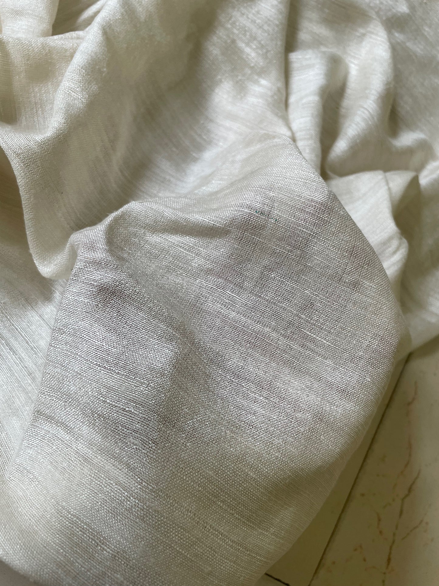 Handloom Mulberry Matka Silk in Natural off White  - width 45"