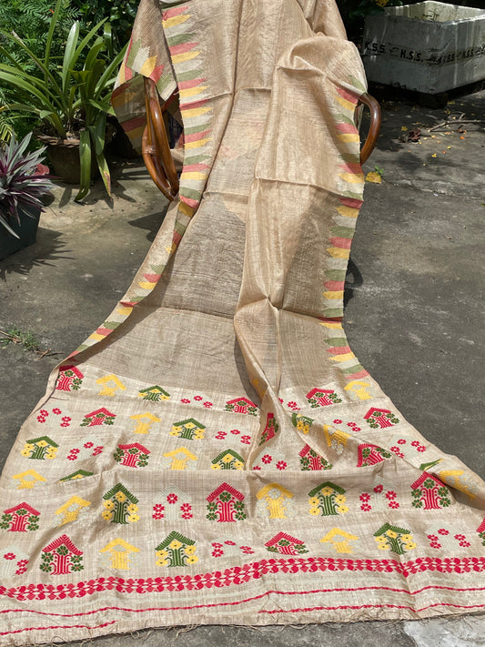 Authentic Muga Silk handloom Saree from Assam