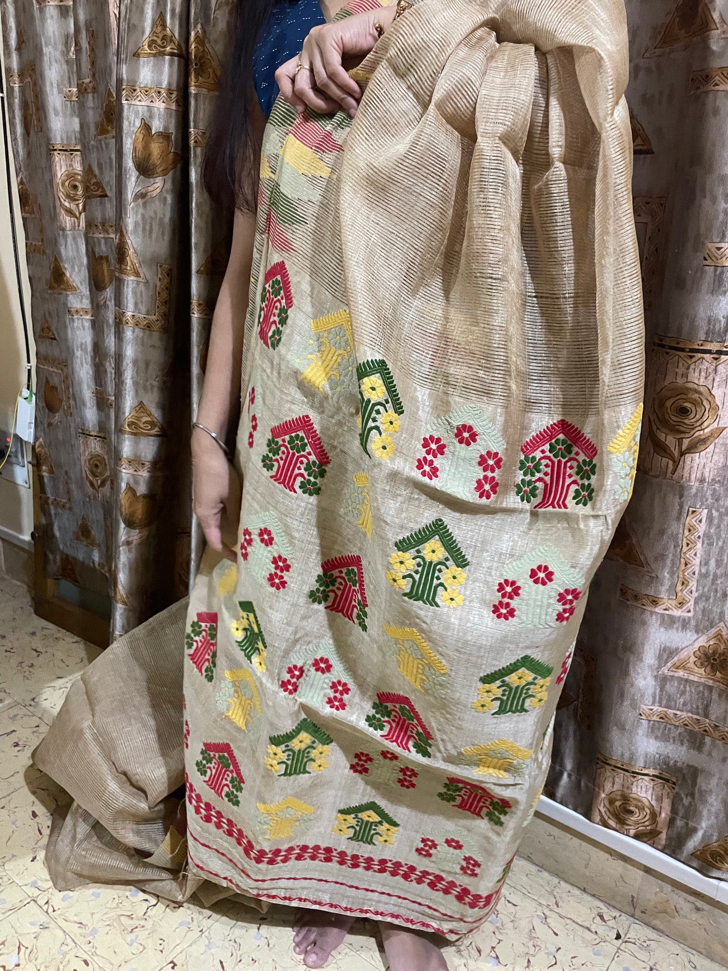 Authentic Muga Silk handloom Saree from Assam