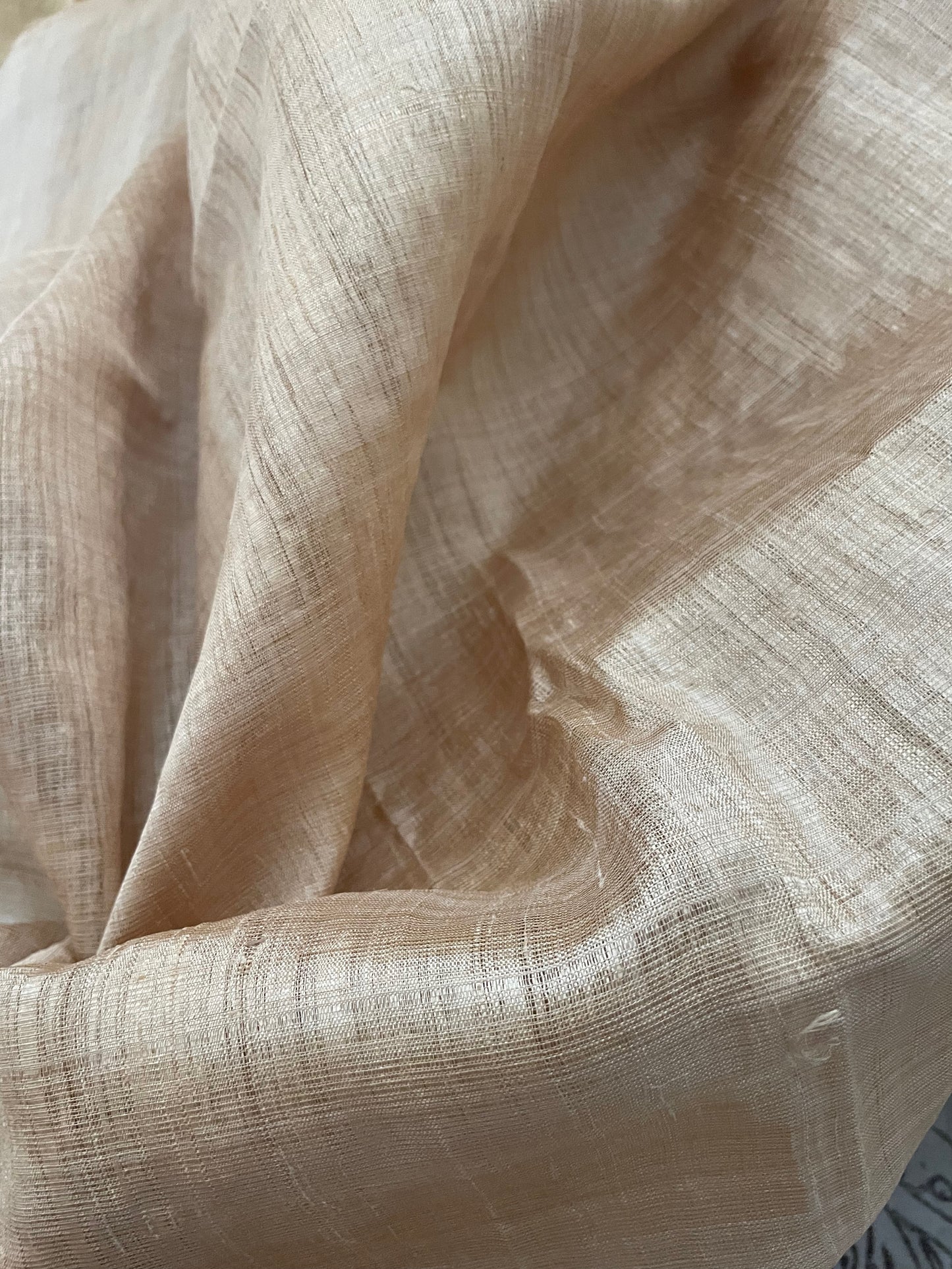 Luxurious Golden Plain Muga Silk Saree from Assam