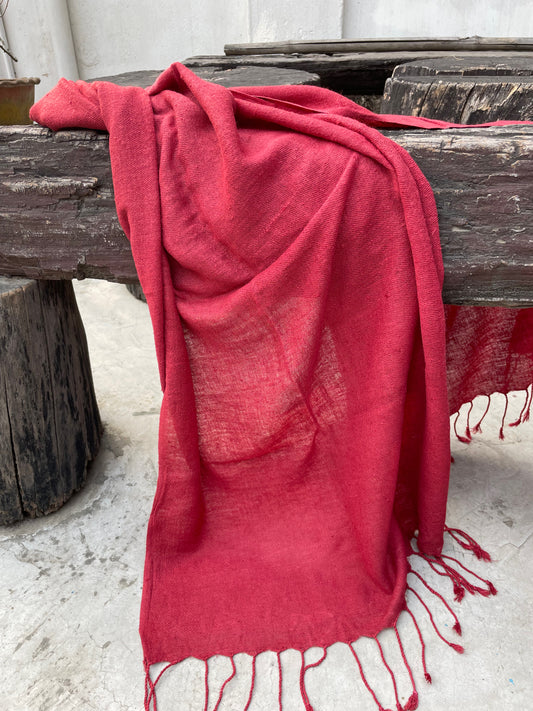 Natural Dyed Handwoven Eri Silk Scarfs / Stoles
