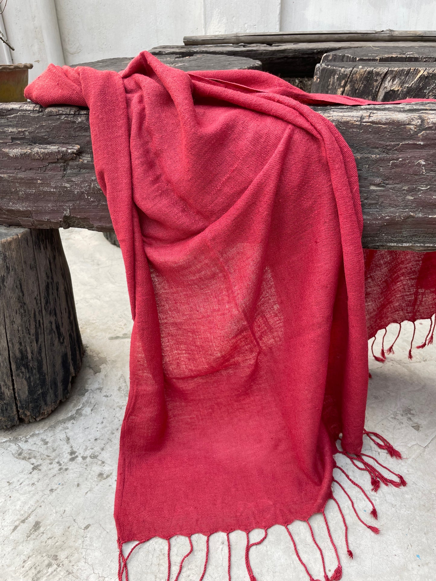 Eri Silk / Natural Dyed  Hand woven Muffler / Scarf from Assam