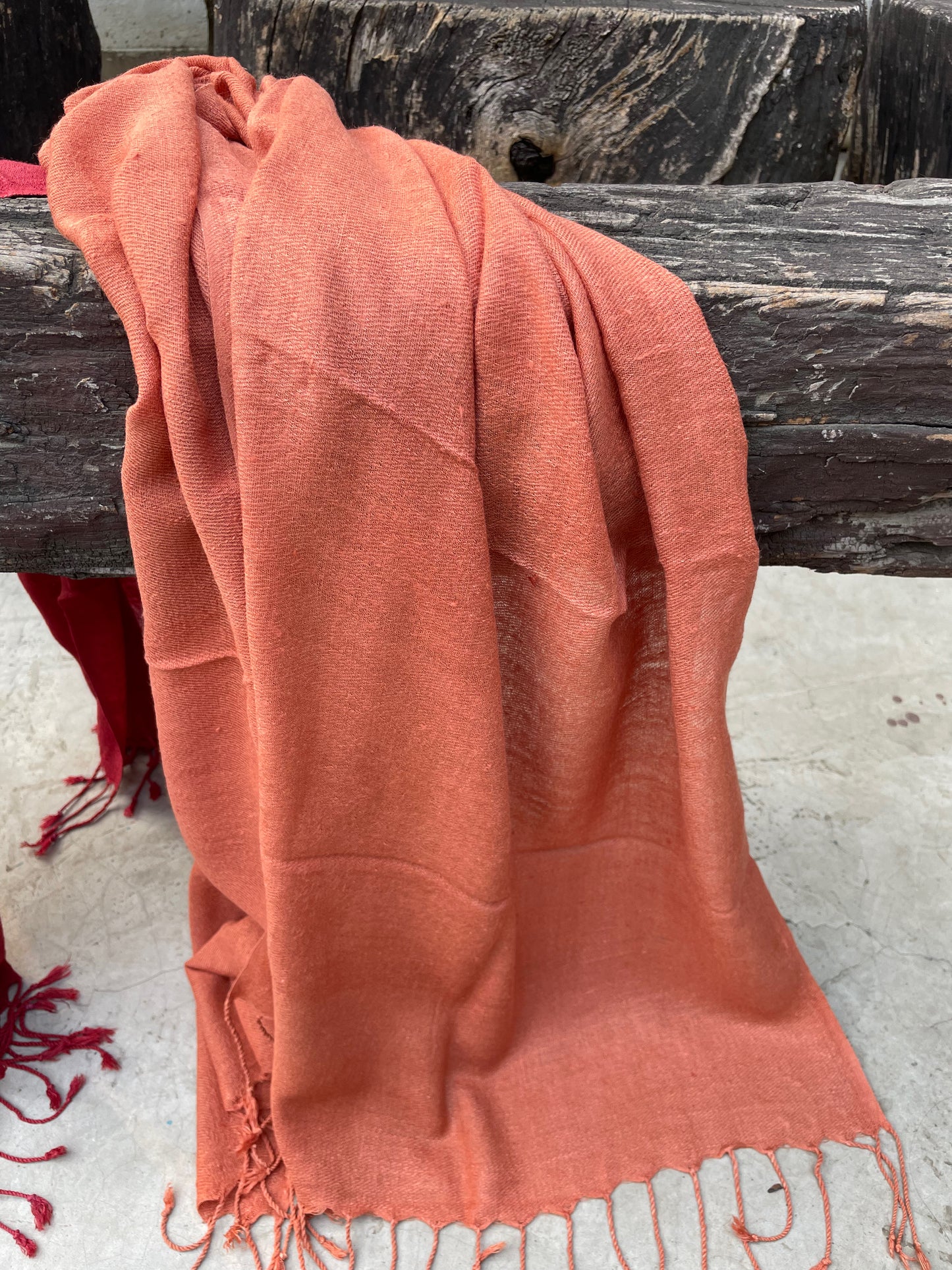 Natural Dyed Handwoven Eri Silk Scarfs / Stoles