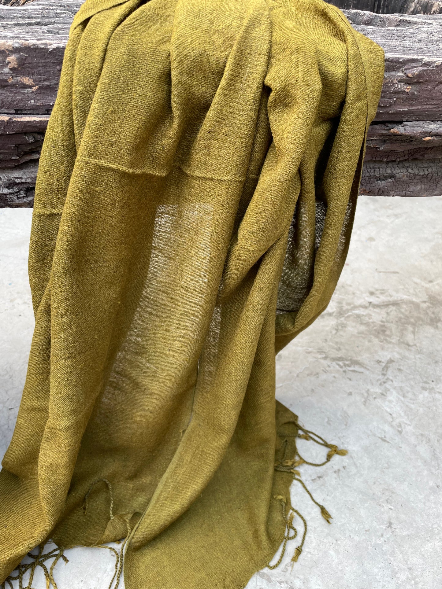 Eri Silk / Natural Dyed  Hand woven Muffler / Scarf from Assam