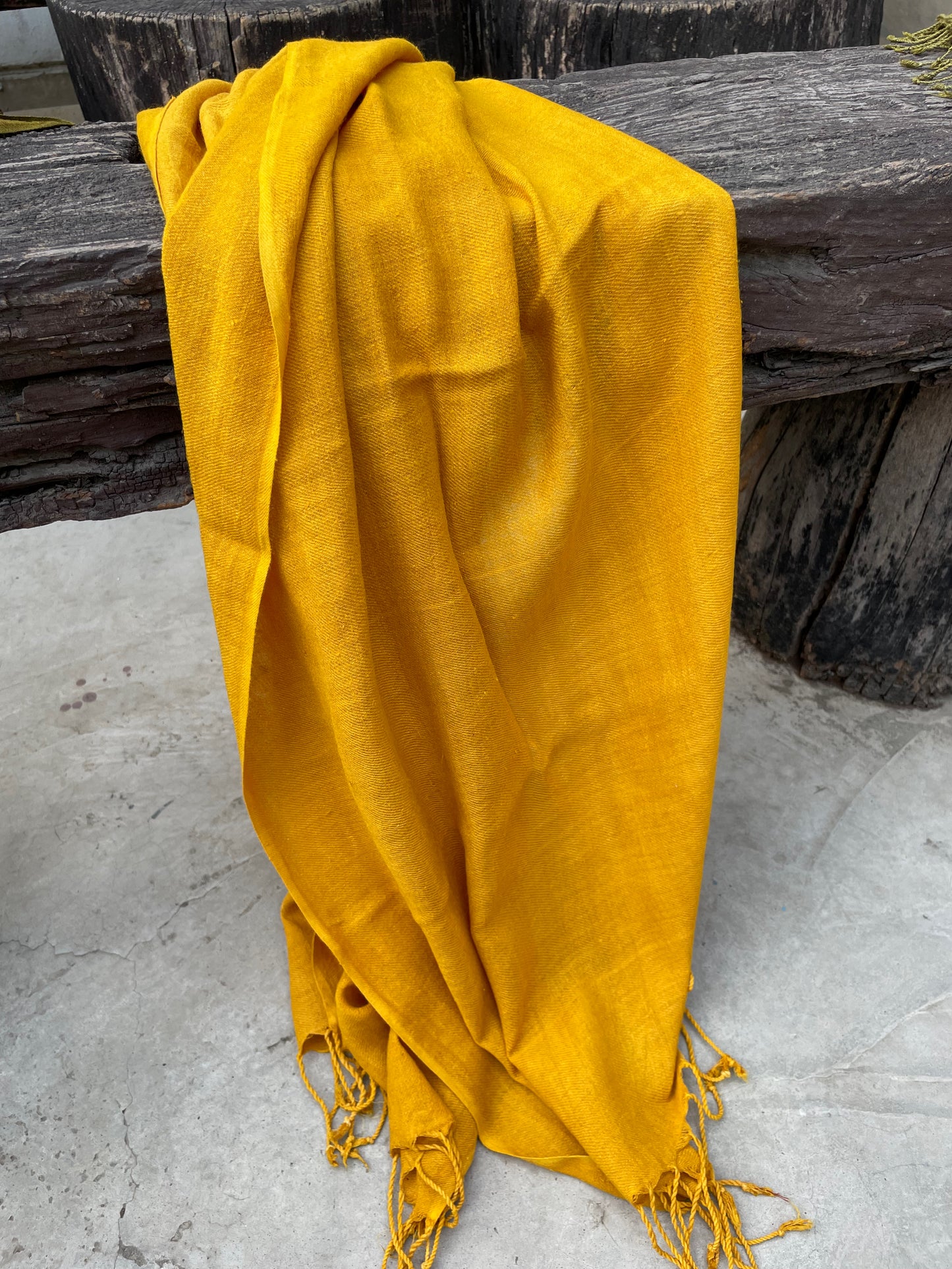 Eri Silk / Natural Dyed  Hand woven Muffler / Scarf from Assam
