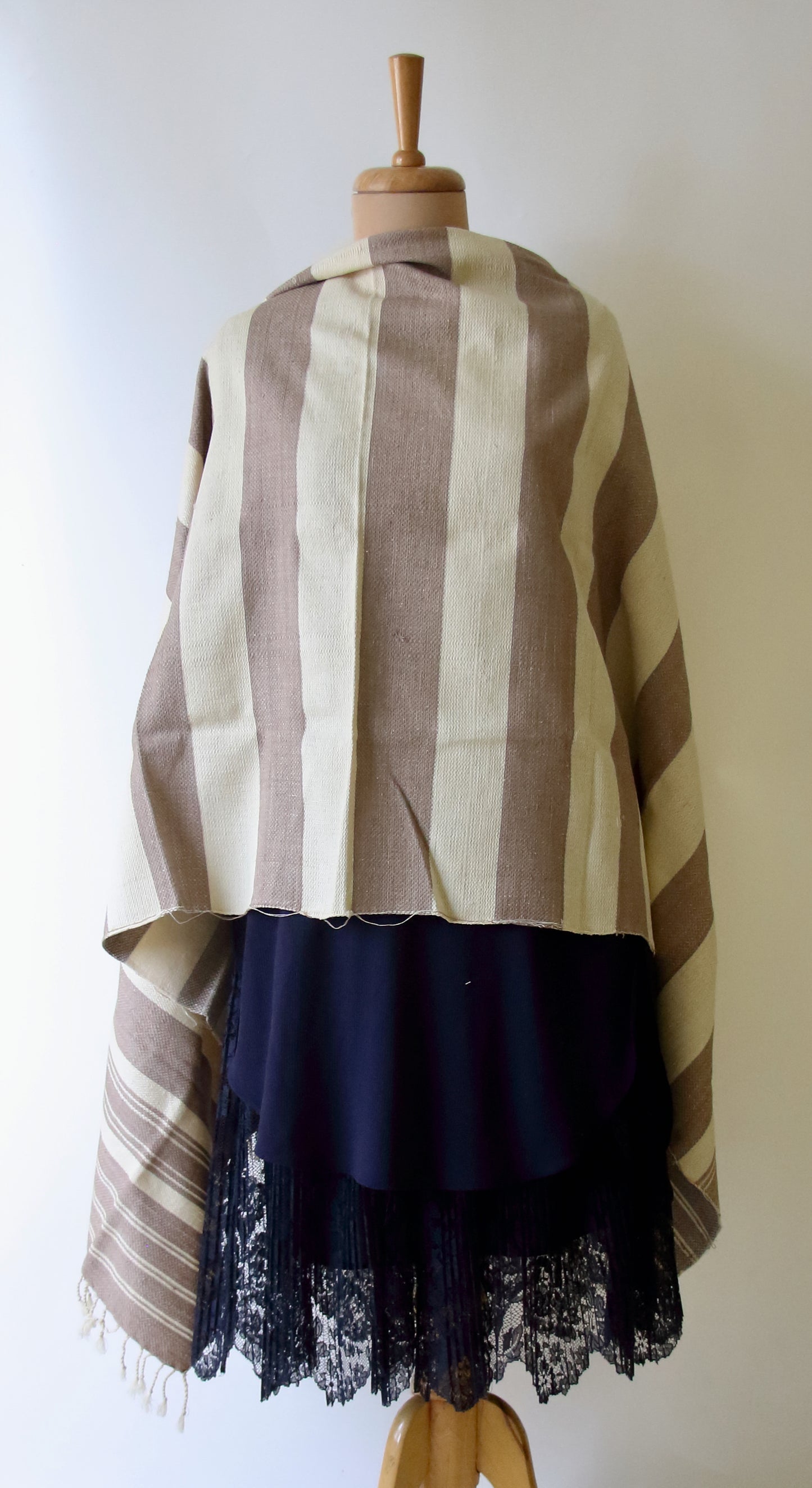 Textured Twill Handwoven Eri Silk Shawl from Assam