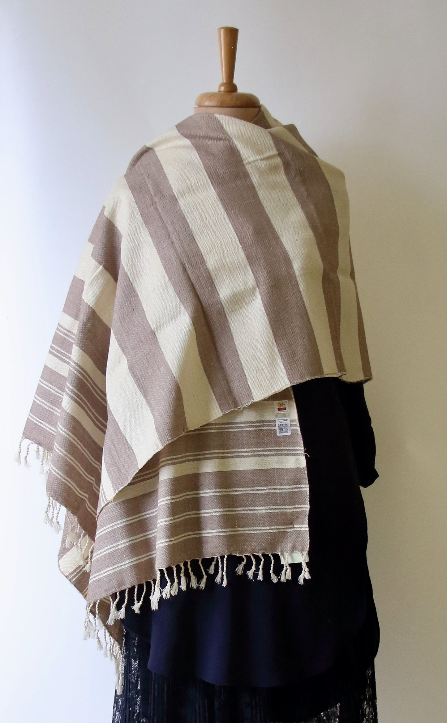 Textured Twill Handwoven Eri Silk Shawl from Assam