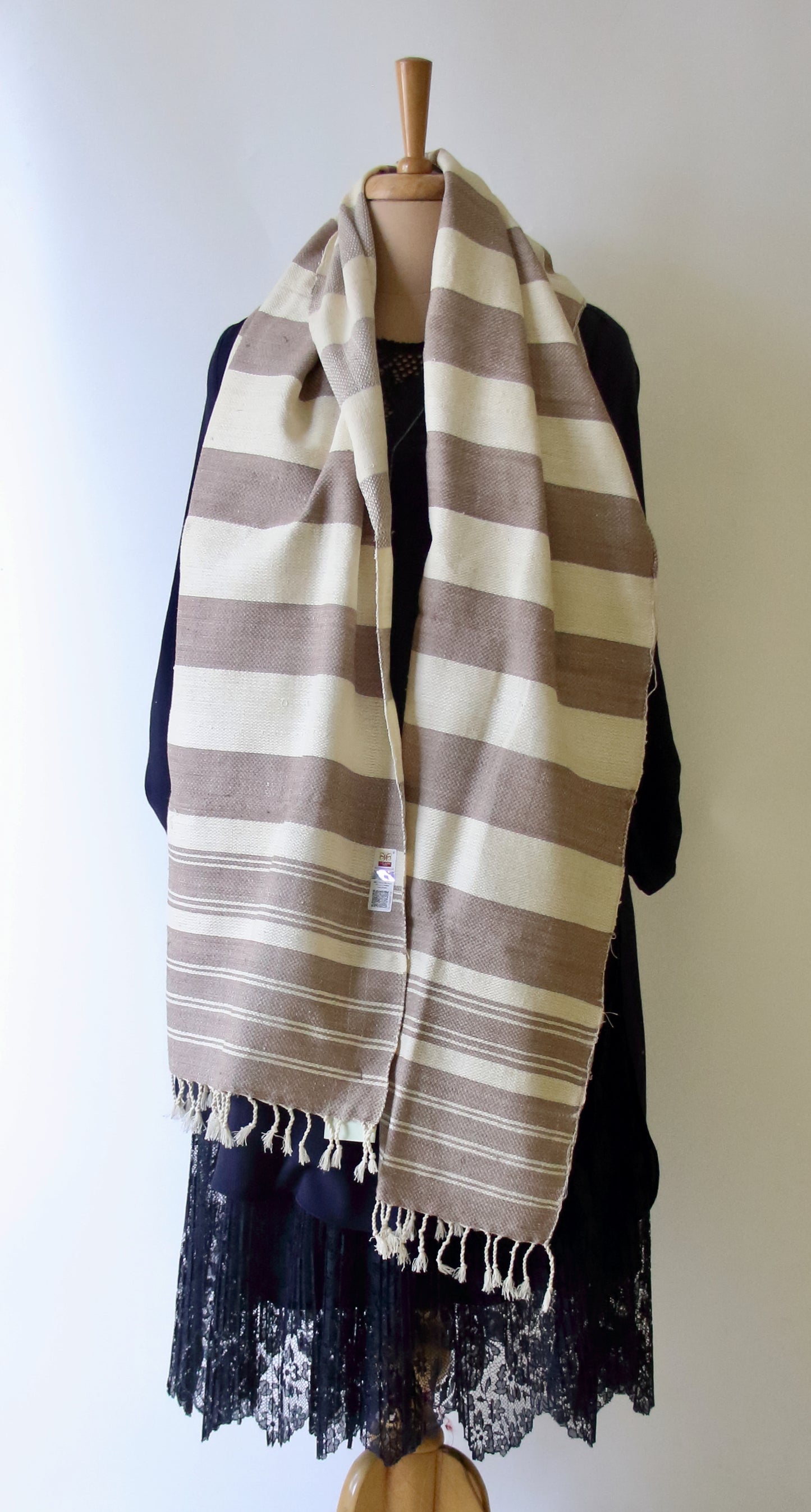 Textured Twill Handwoven Eri Silk Shawl from Assam