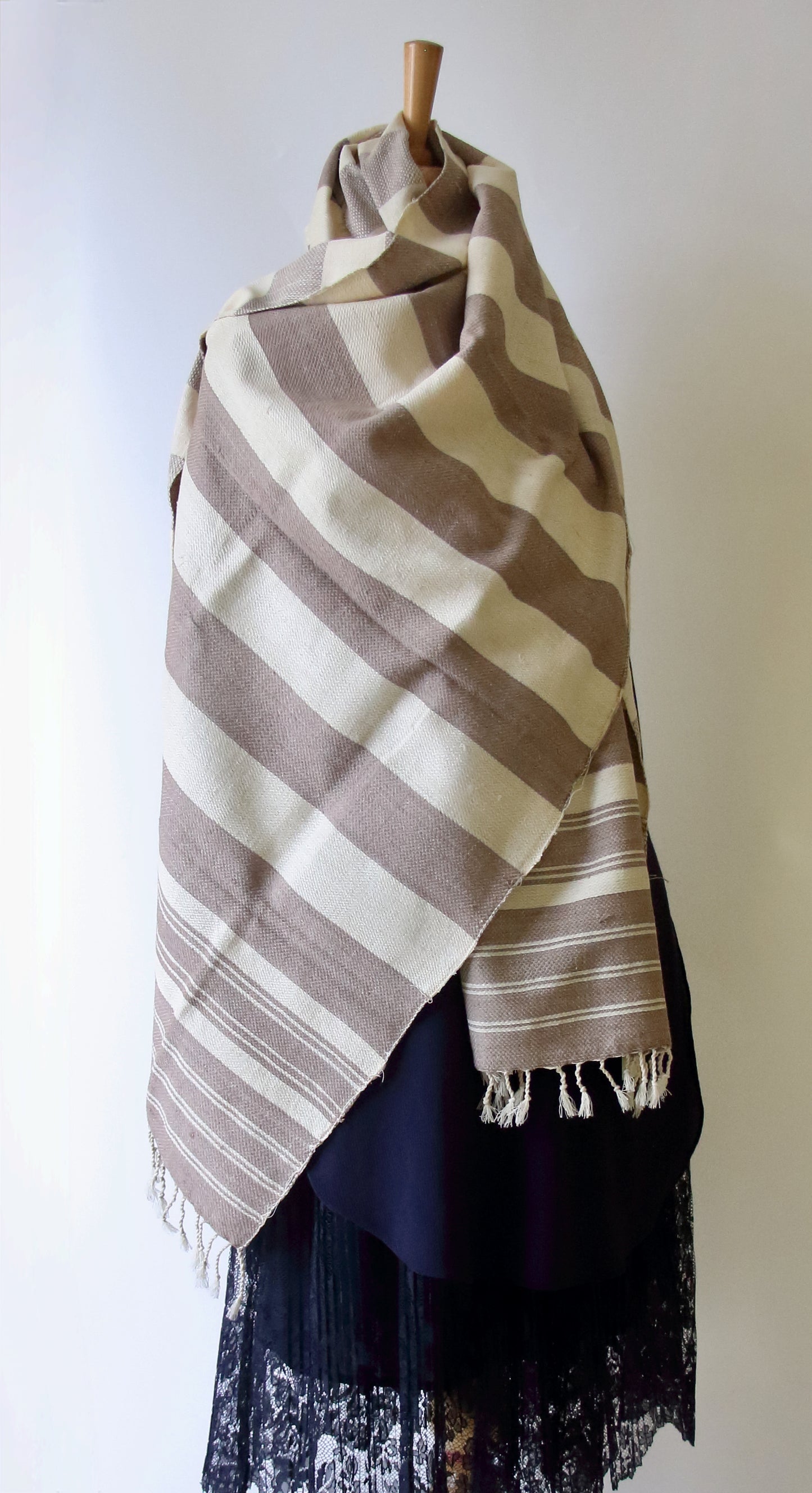 Textured Twill Handwoven Eri Silk Shawl from Assam