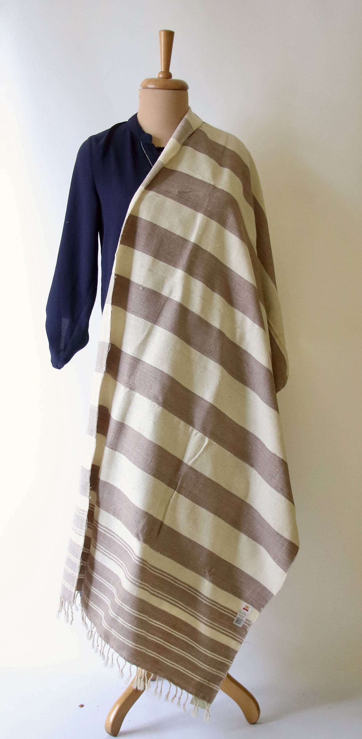 Textured Twill Handwoven Eri Silk Shawl from Assam