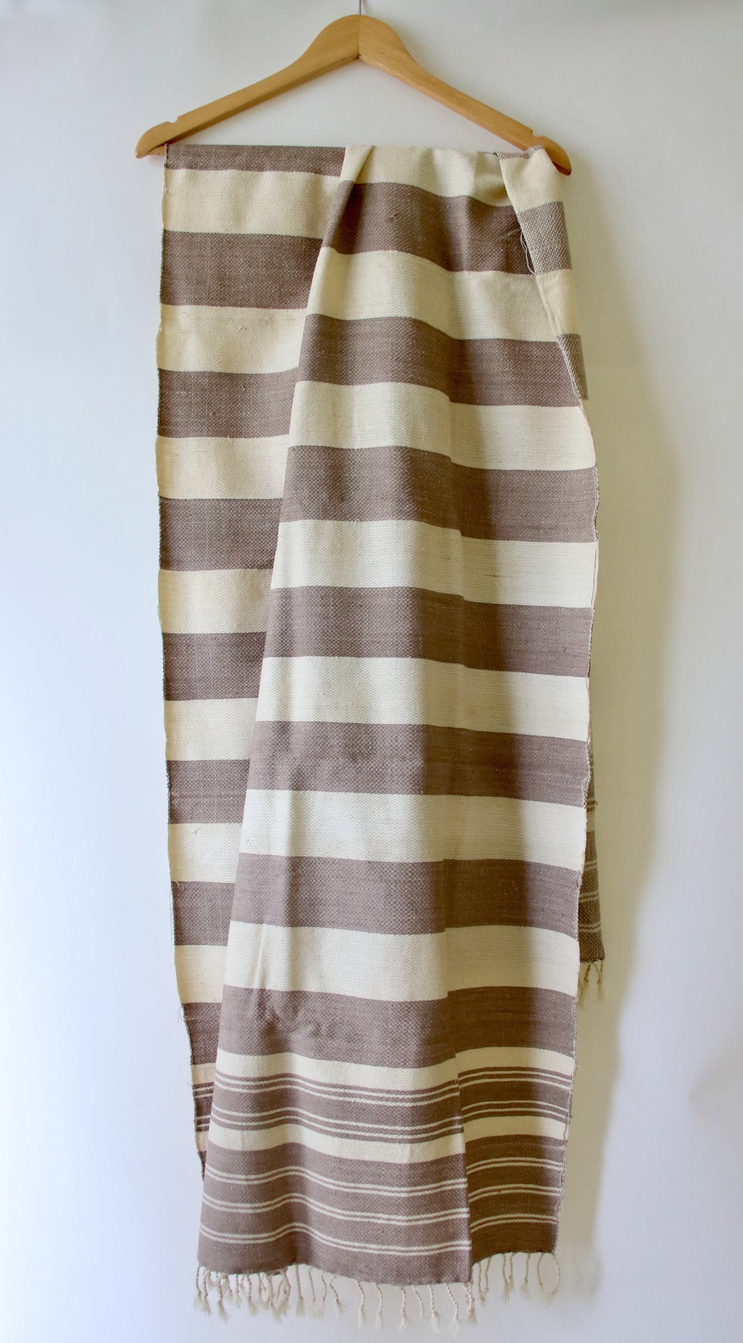 Textured Twill Handwoven Eri Silk Shawl from Assam