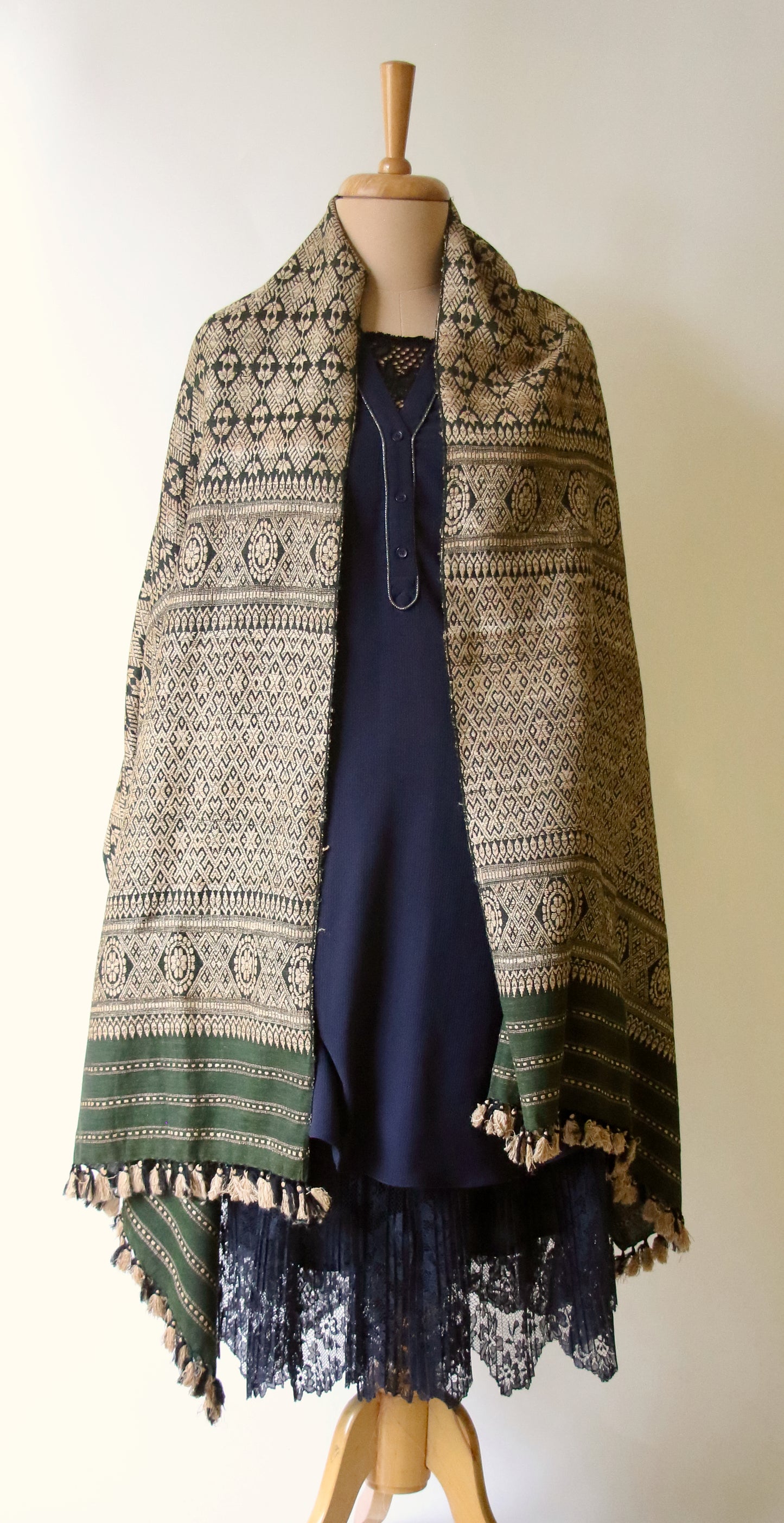 Green Eri Silk Handwoven Small Size Shawl from Assam