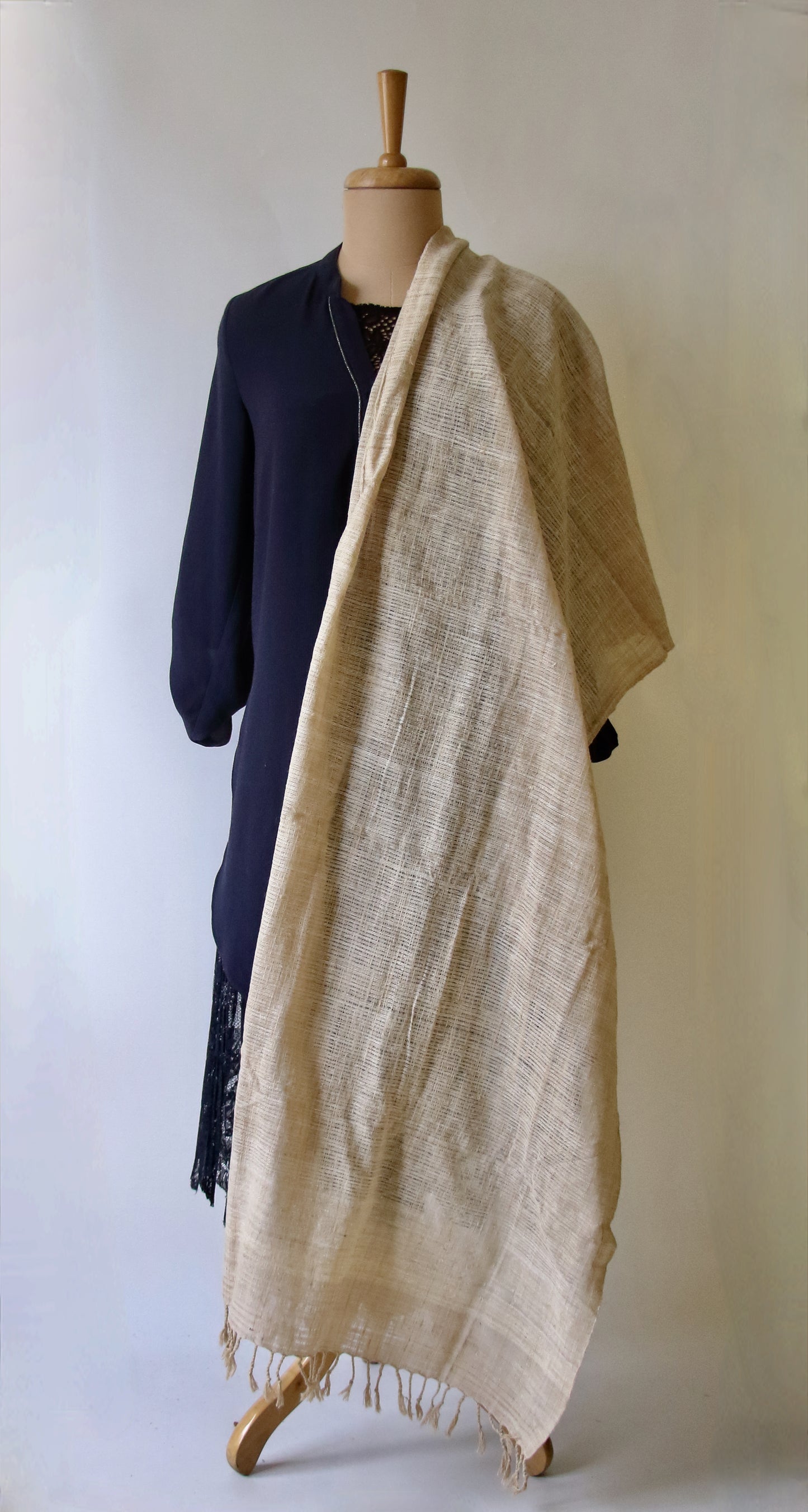 Handloom Red Eri Silk / Peace Silk Smade from Hand spun yarns Assam