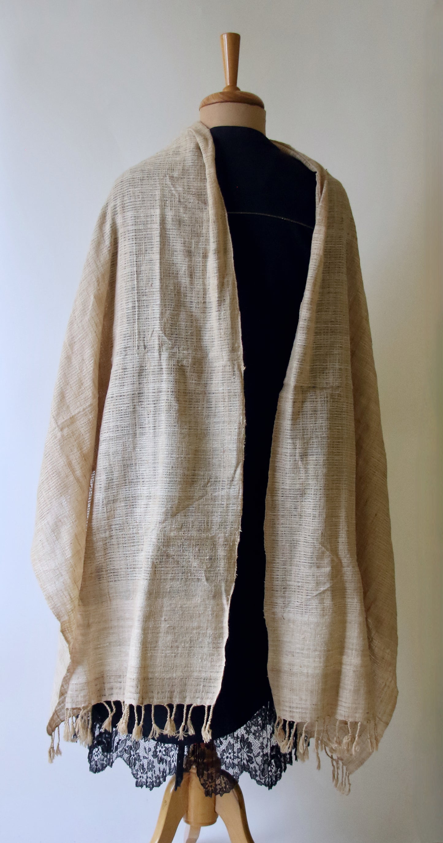 Handloom Red Eri Silk / Peace Silk Smade from Hand spun yarns Assam