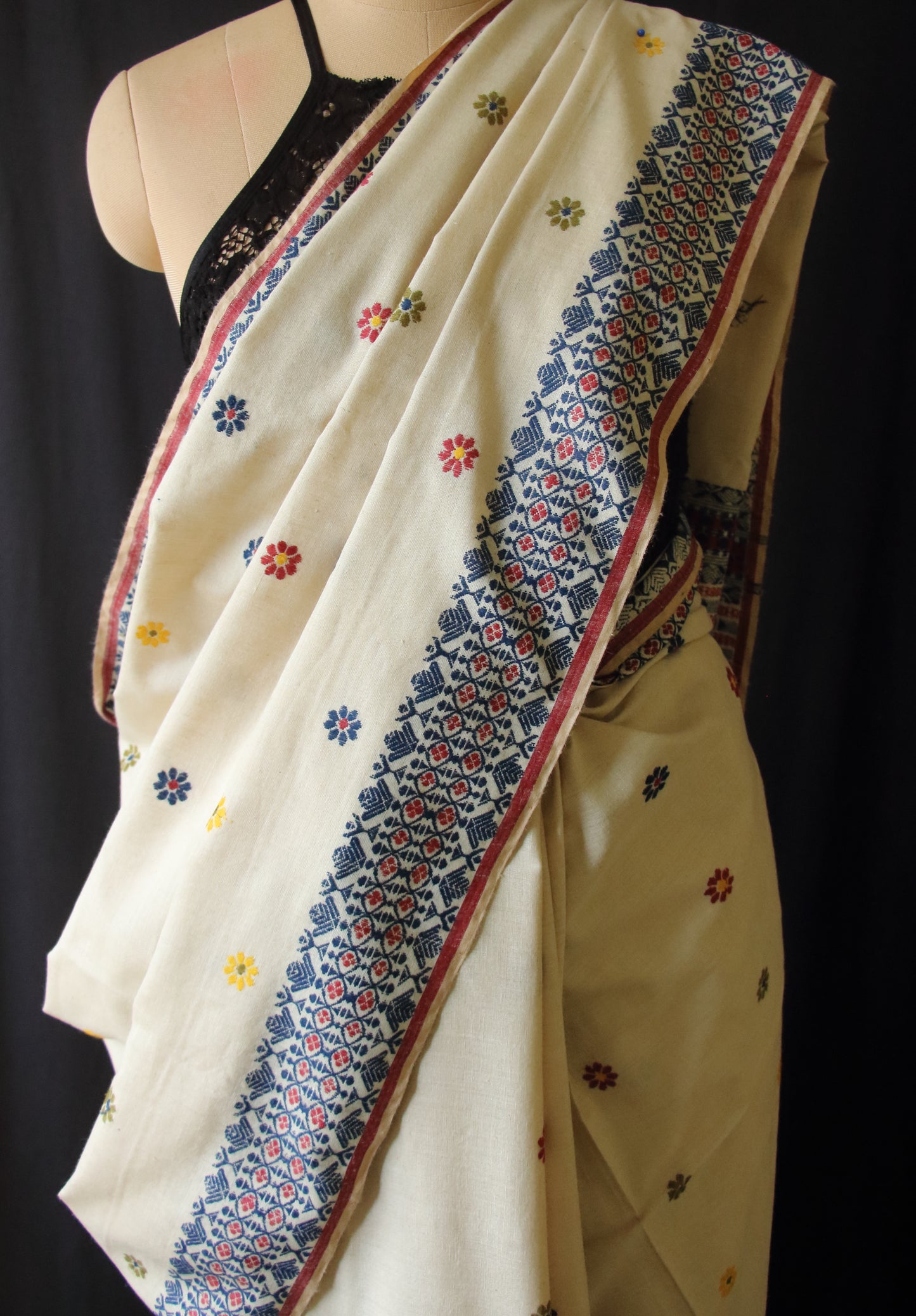 Natural Soft Brown Eri Silk Handloom Saree from Assam