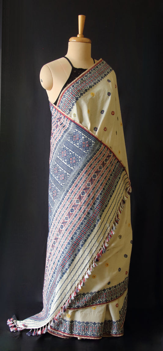 Natural Soft Brown Eri Silk Handloom Saree from Assam