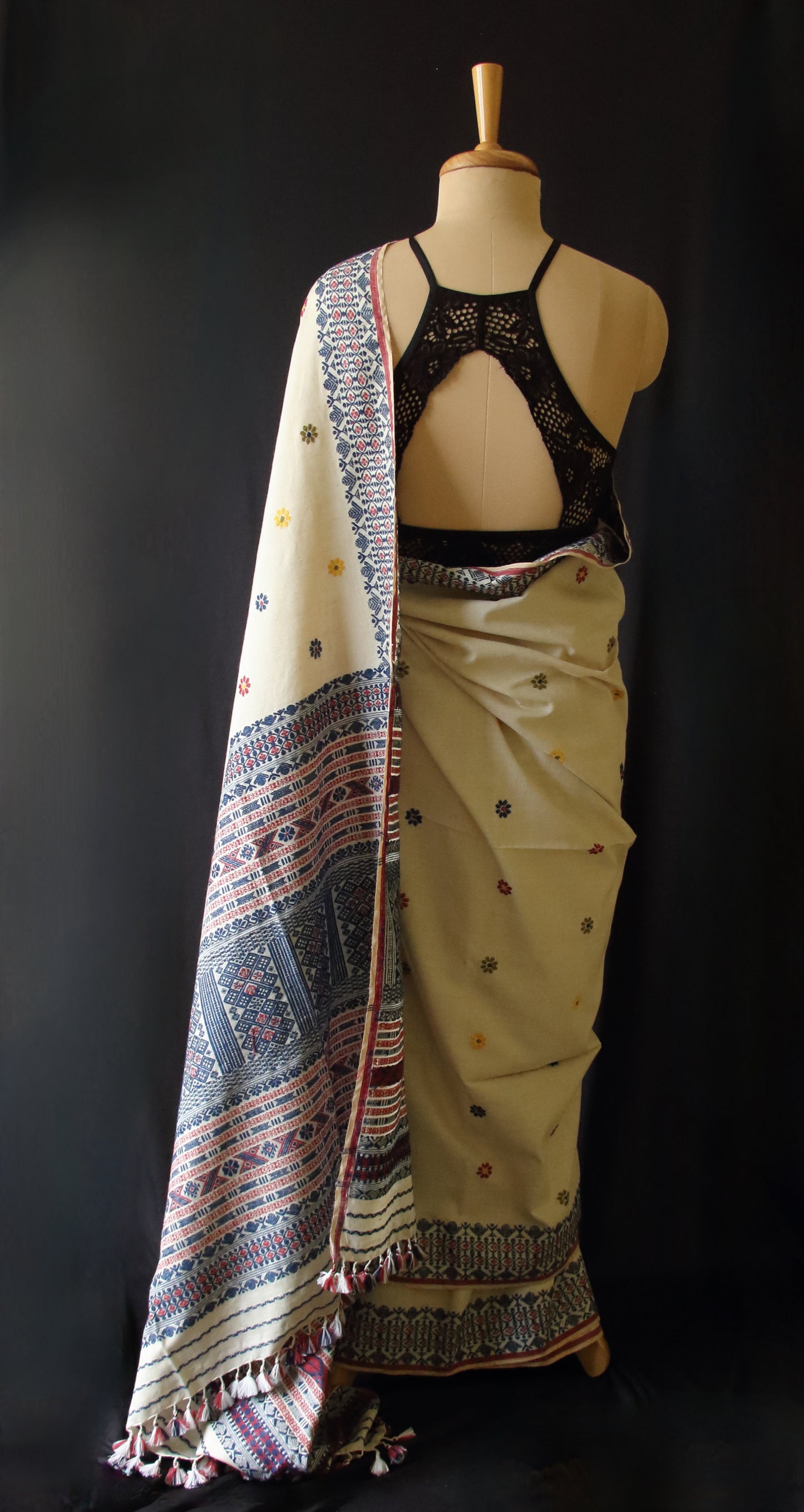 Natural Soft Brown Eri Silk Handloom Saree from Assam