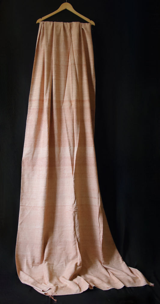 Handwoven Twill Weave Natural dyed Hundred percent Eri Silk / Ahimsa silk by yard.