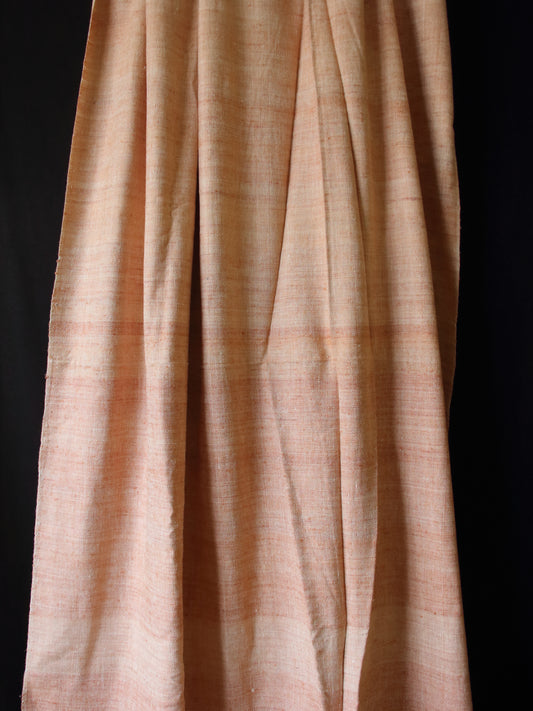 Handwoven Twill Weave Natural dyed Hundred percent Eri Silk / Ahimsa silk by yard.