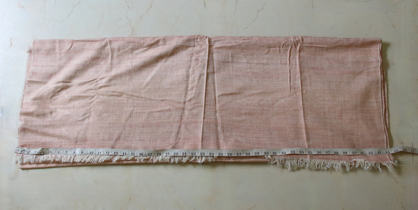 Handwoven Twill Weave Natural dyed Hundred percent Eri Silk / Ahimsa silk by yard.