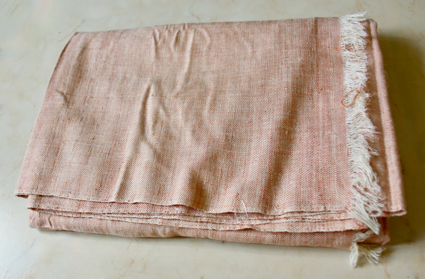 Handwoven Twill Weave Natural dyed Hundred percent Eri Silk / Ahimsa silk by yard.
