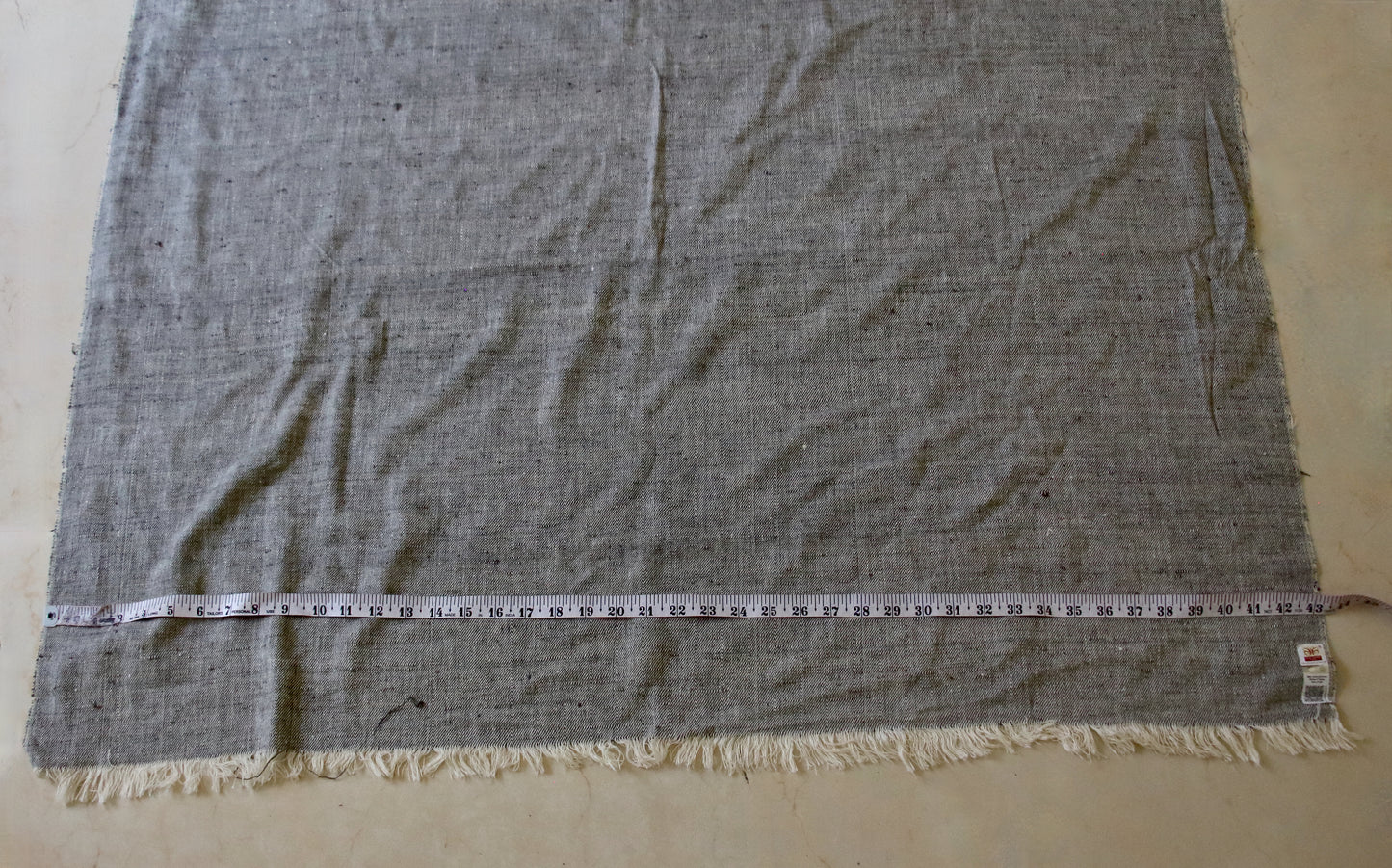 Handwoven Twill Weave Natural dyed Hundred percent Eri Silk  - 2.5  Meters