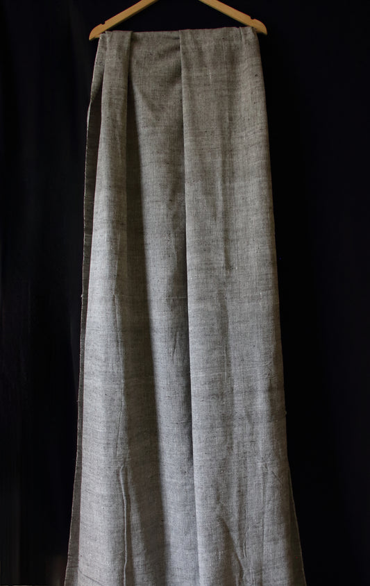 Handwoven Twill Weave Natural dyed Hundred percent Eri Silk  - 2.5  Meters