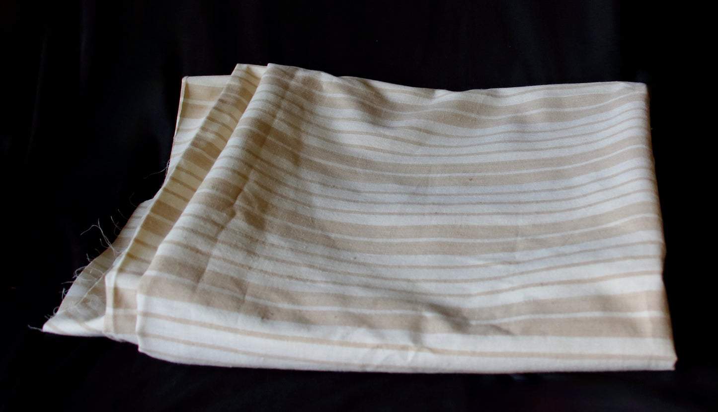 Handloom Eri Silk Stripe Fabric by the Yard - 42"