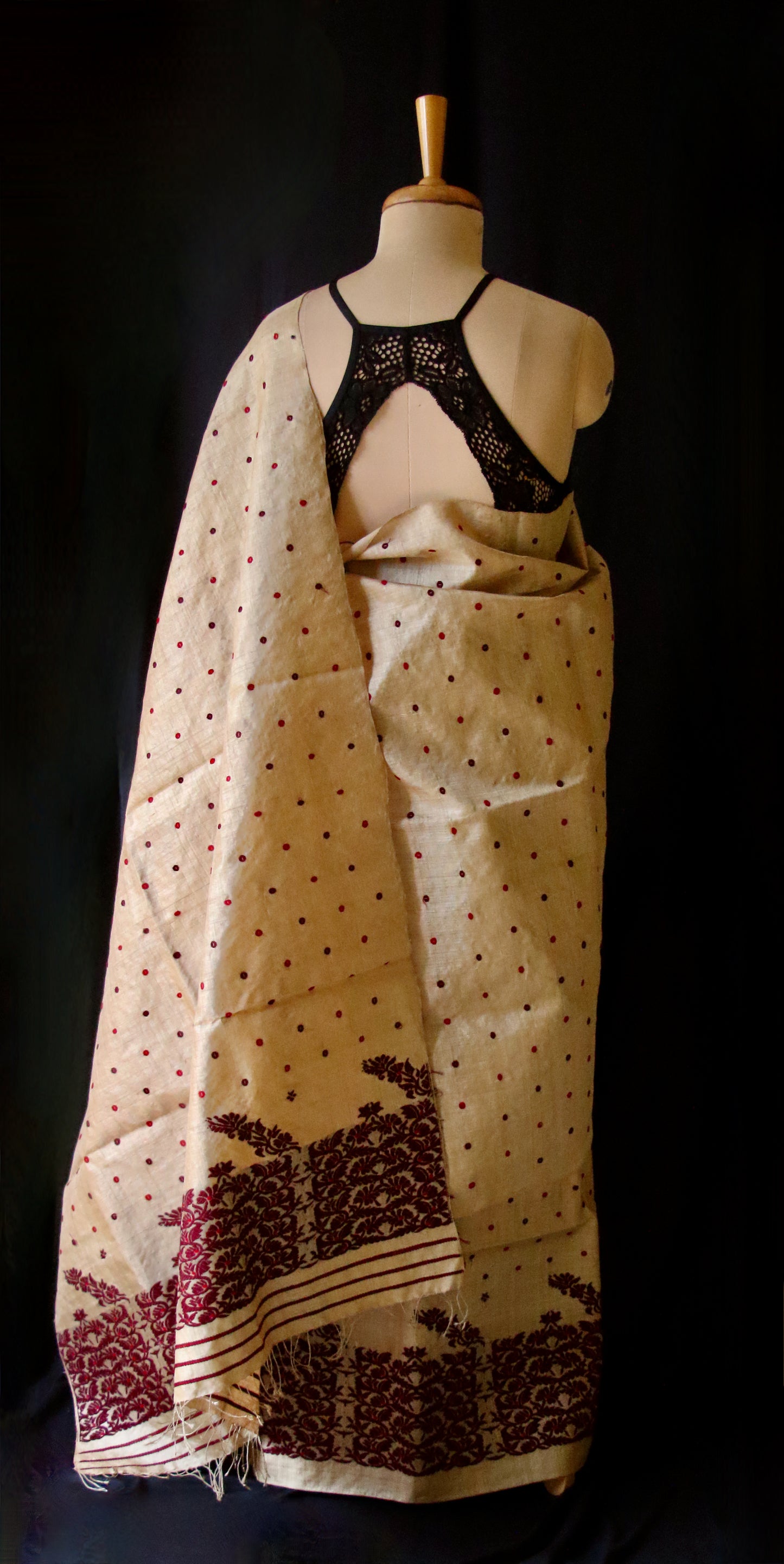 Authentic Muga Silk Traditional Mekhela Chador Set