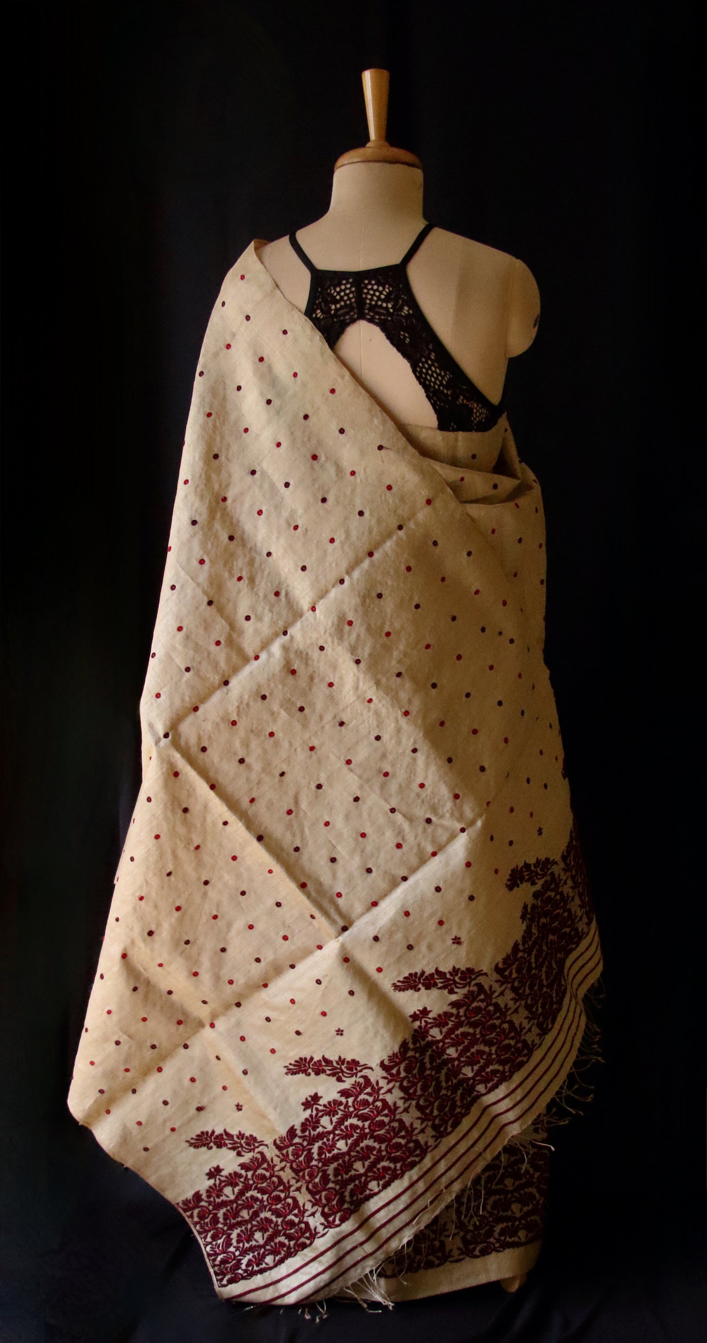 Authentic Muga Silk Traditional Mekhela Chador Set