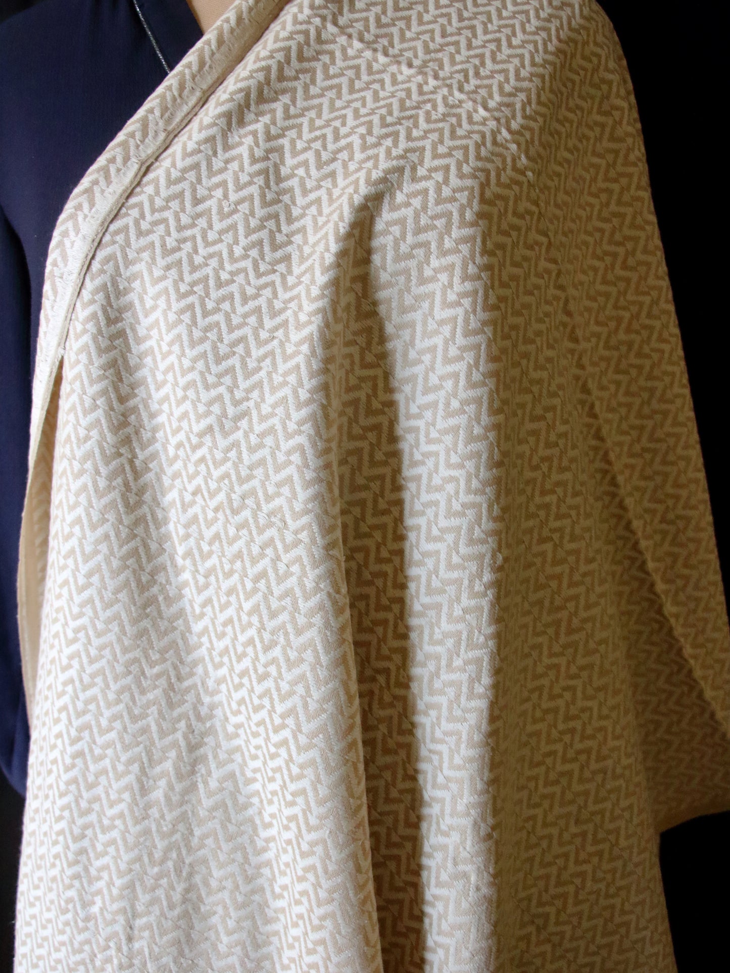 Eri Silk Handwoven scarf with all over motifs from Assam