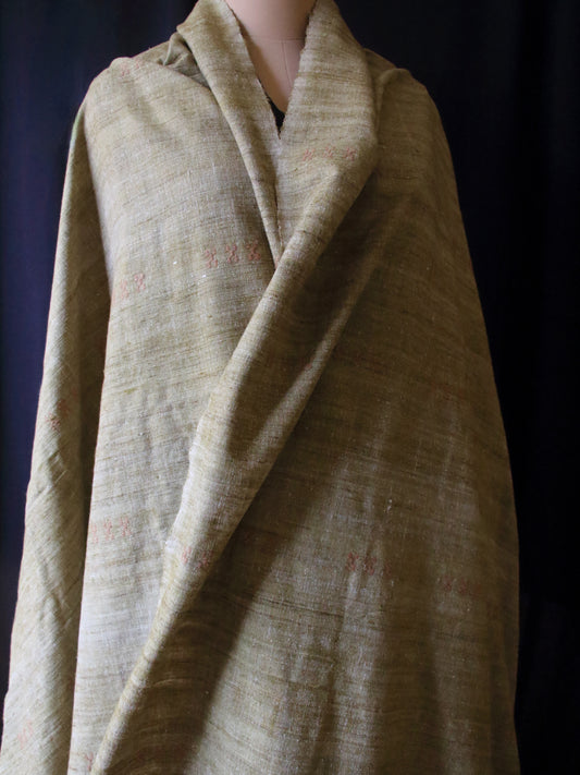 Handwoven / Handspun Yarns /Natural Dyed  Extra Large Eri Silk Shawl from Assam