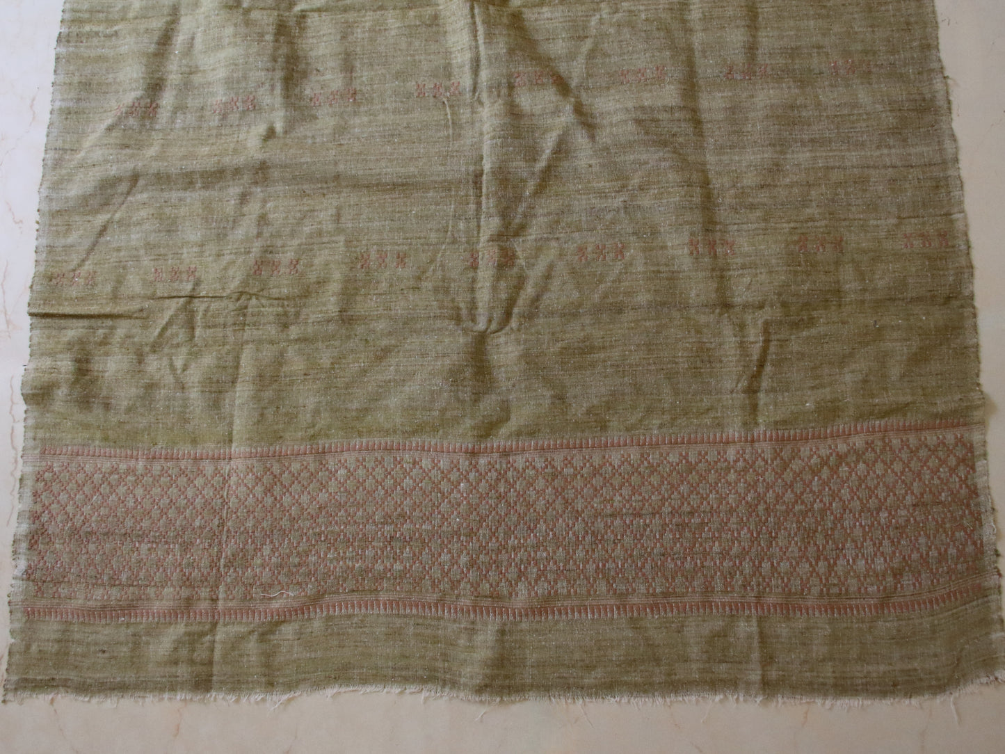Handwoven / Handspun Yarns /Natural Dyed  Extra Large Eri Silk Shawl from Assam