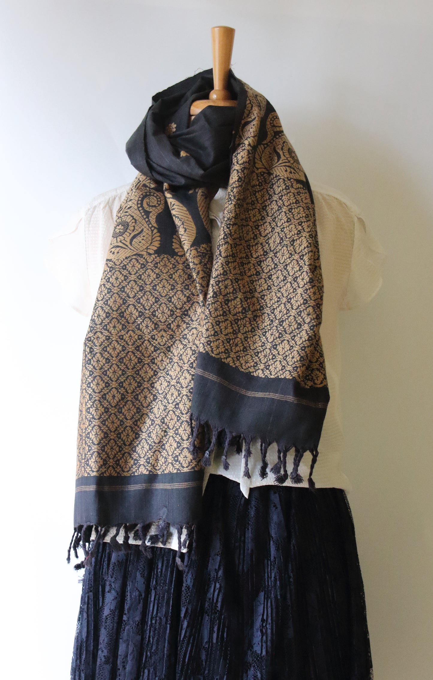 Eri Silk Handwoven Scarf from Assam