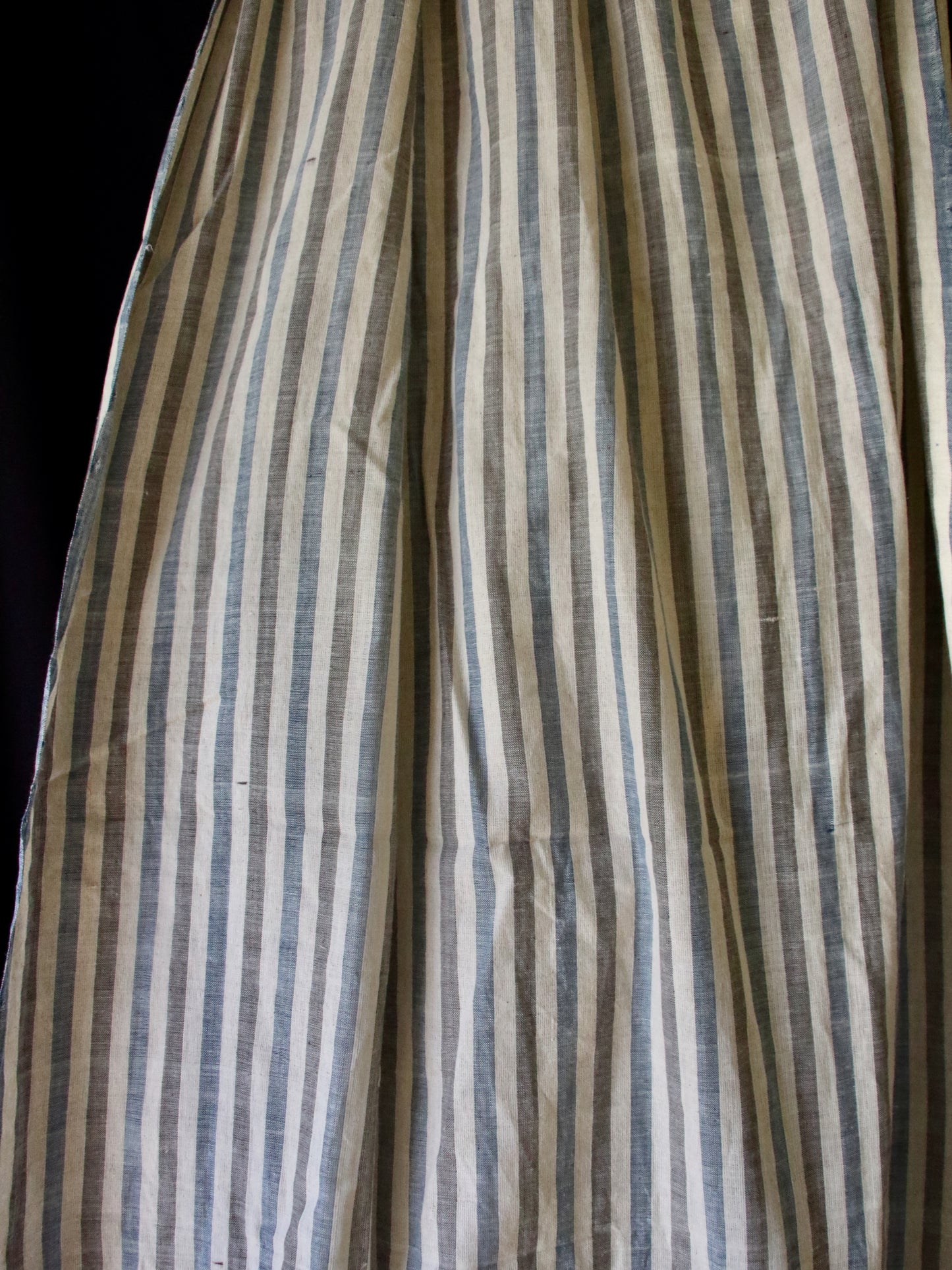 Hand Woven and Natural Dyed Stripe Cotton Yardage from Assam , India