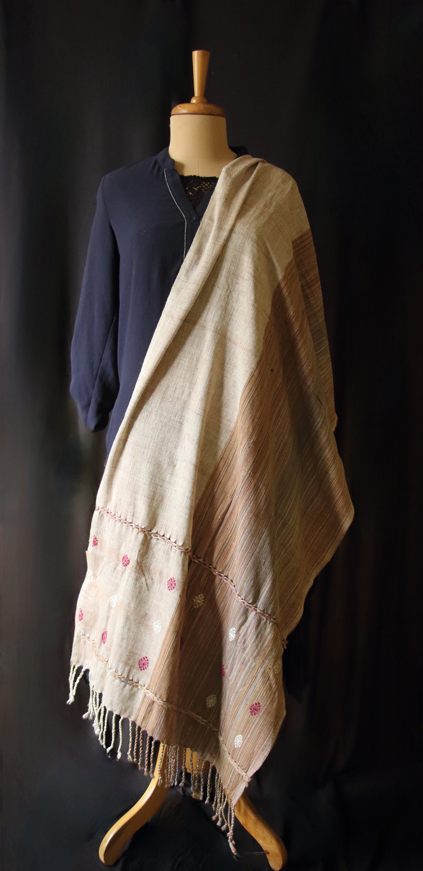 Natural Dyed Eri Silk Handwoven Scarf from Assam