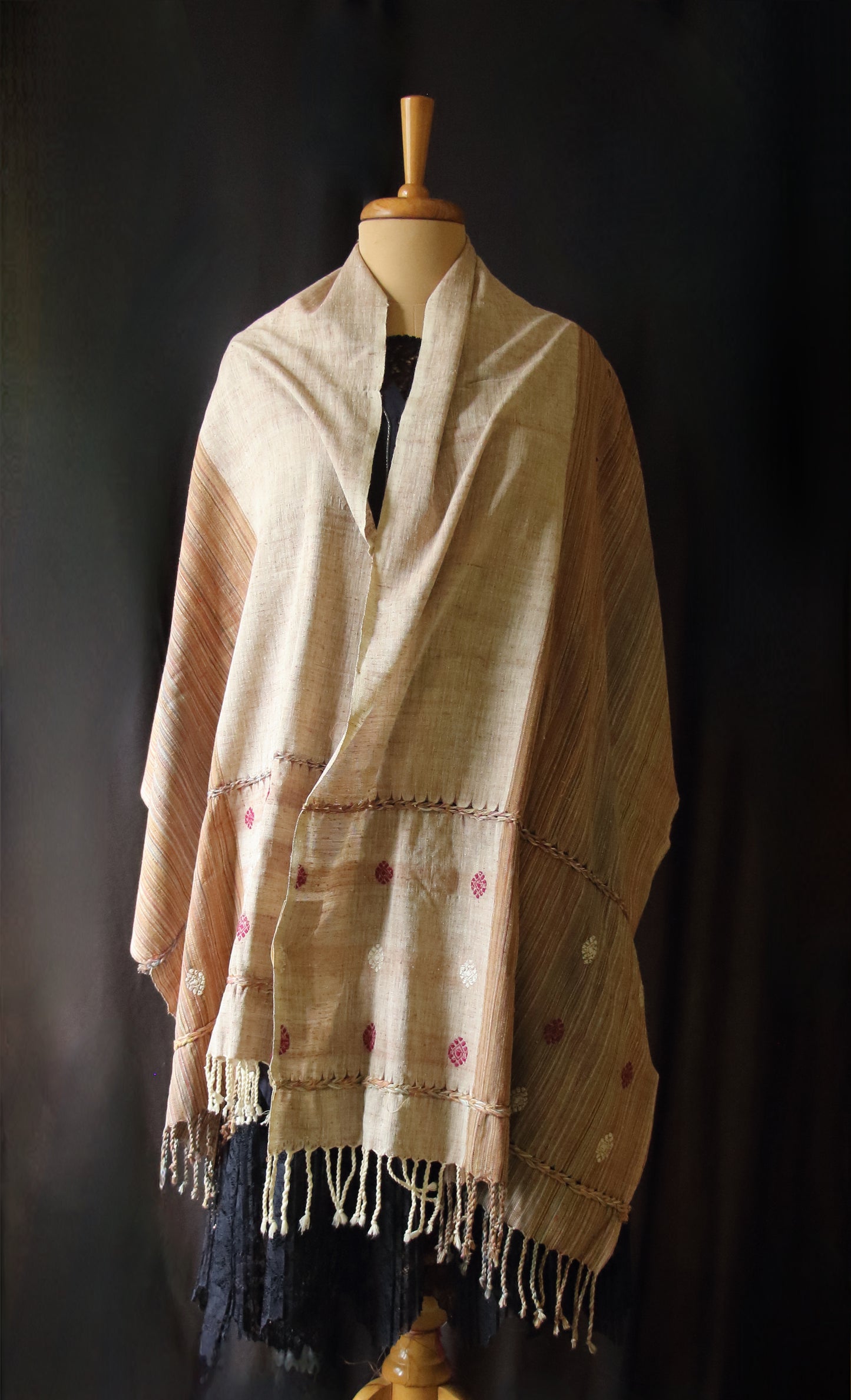 Natural Dyed Eri Silk Handwoven Scarf from Assam