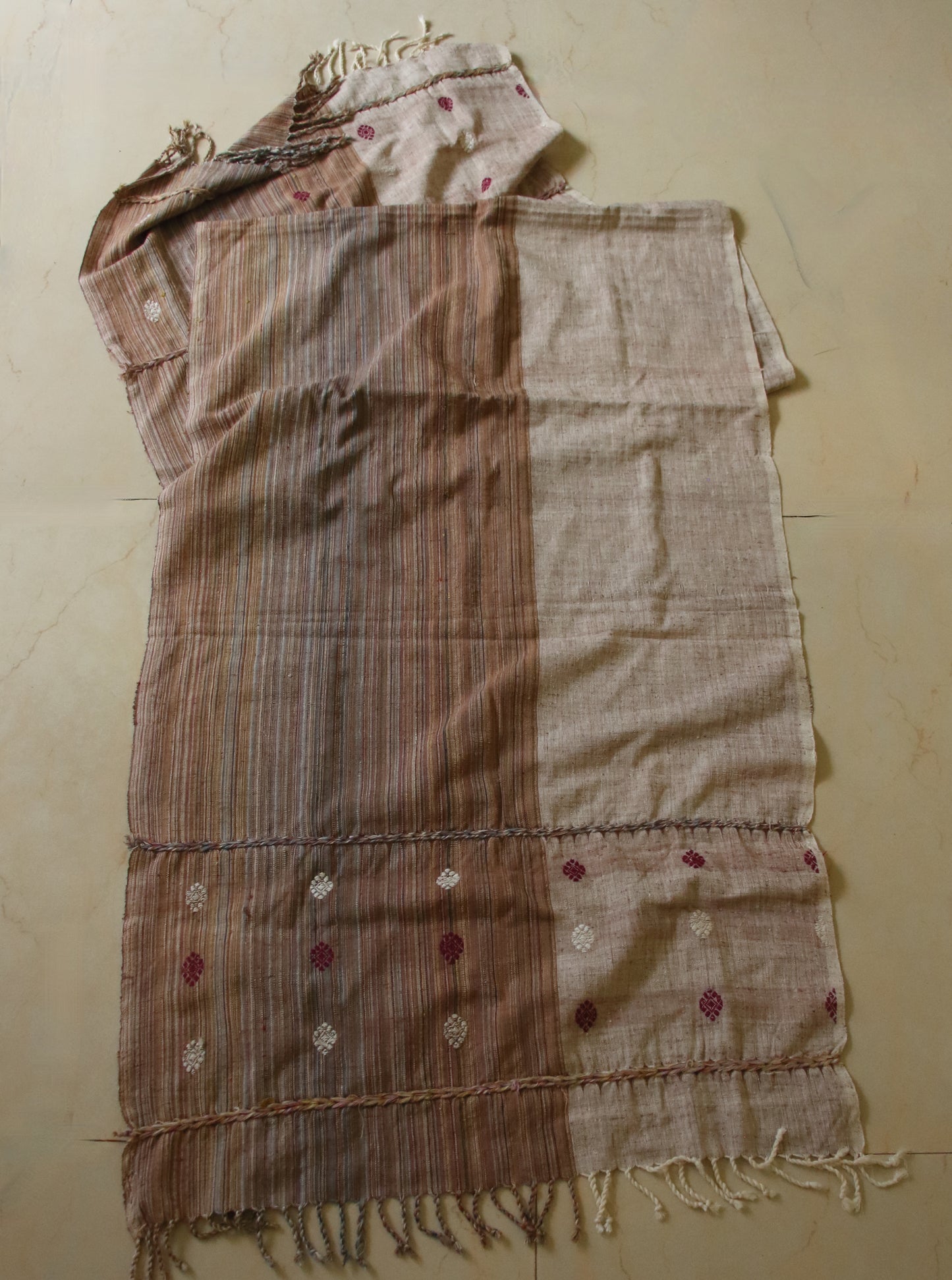Natural Dyed Eri Silk Handwoven Scarf from Assam
