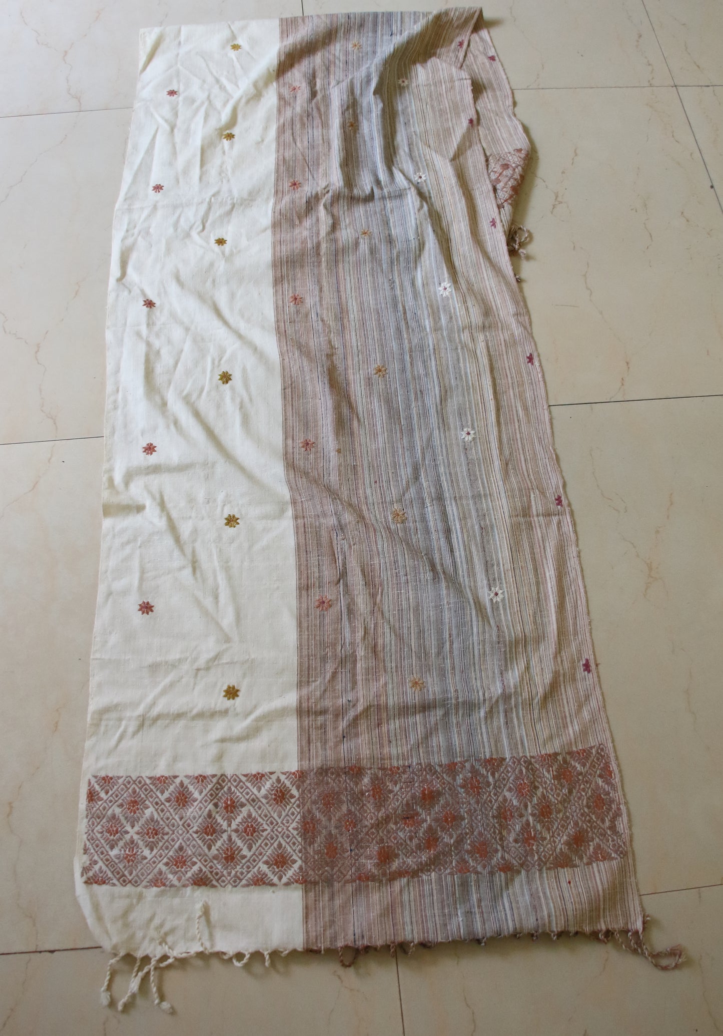 Natural Dyed Eri Silk Handwoven Scarf from Assam