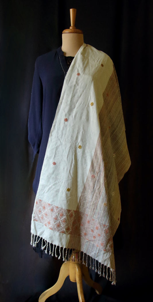 Natural Dyed Eri Silk Handwoven Scarf from Assam