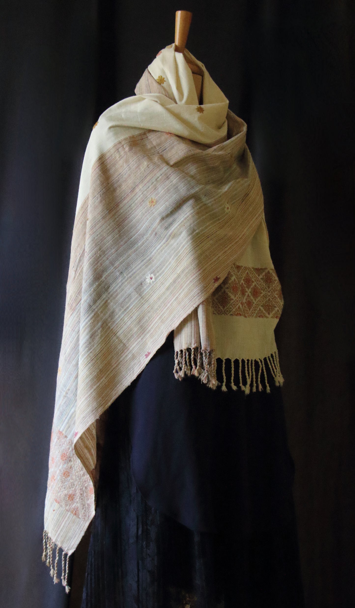 Natural Dyed Eri Silk Handwoven Scarf from Assam