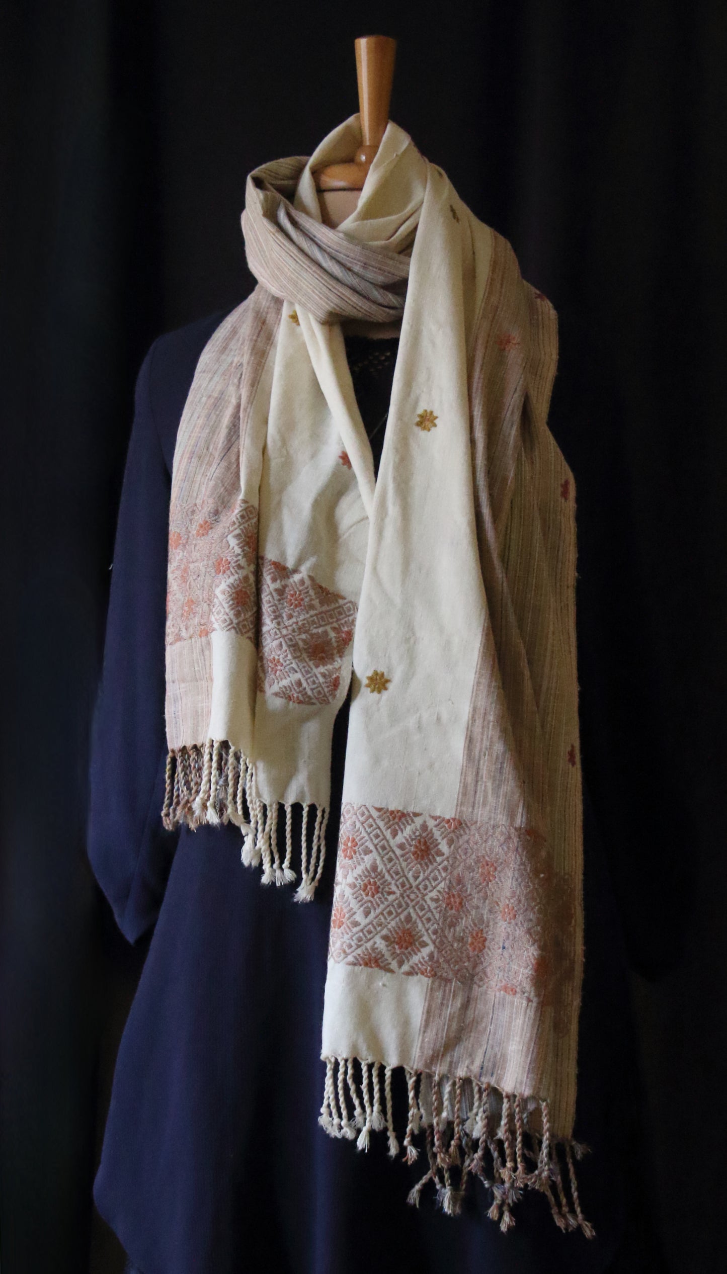 Natural Dyed Eri Silk Handwoven Scarf from Assam